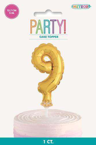 Mini Gold Foil Cake Topper Balloon - 9 - Click Image to Close